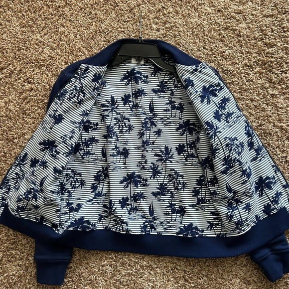 Vineyard Vines Women's Small Deep Blue Crop Bomber Jacket - Picture 7 of 9